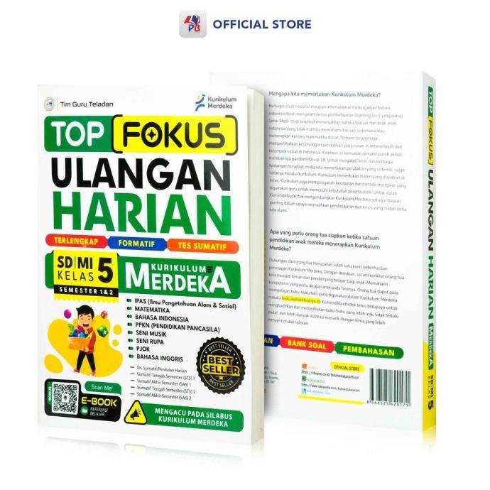 Jual Buku Ulangan Harian Kurikulum Merdeka SD / Top Fokus Ulangan ...