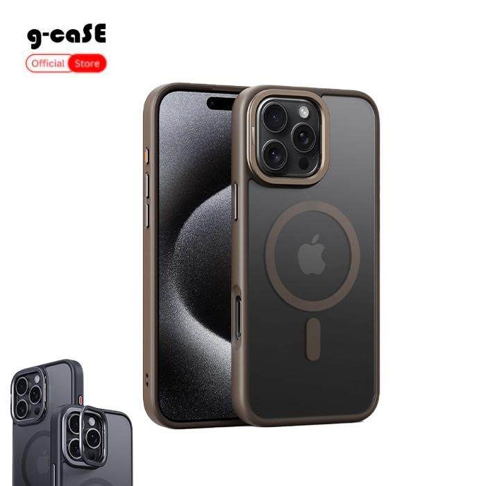 Gambar g-caSE Magsafe Doff Protective Case with Hidden Holder For Iphone 16 16Plus 16Pro 16Promax Plus Pro Max Promax + Casing Softcase Silicone Gold - GOLD, IP 16 dari G-caSE Official Store undefined Tokopedia