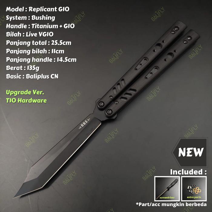 Gambar Balisong Butterfly Knife Replicant - Dark Knight dari BaliFly undefined Tokopedia