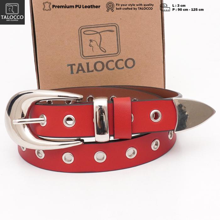 Gambar Ikat Pinggang Fashion Wanita Sabuk Kulit Pu cewek Lebar 3 cm - Merah, 105 cm dari TALOCCO undefined Tokopedia