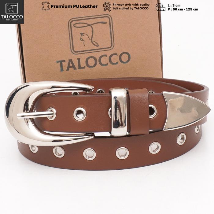 Gambar Ikat Pinggang Fashion Wanita Sabuk Kulit Pu cewek Lebar 3 cm - Tan, 125 cm dari TALOCCO undefined Tokopedia