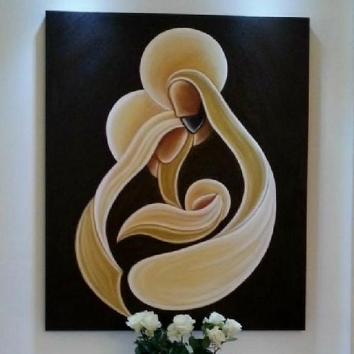 Gambar Lukisan bunda Maria modern minimalis sudah dengan frame - Putih dari SANJAYA PIGURA ART undefined Tokopedia