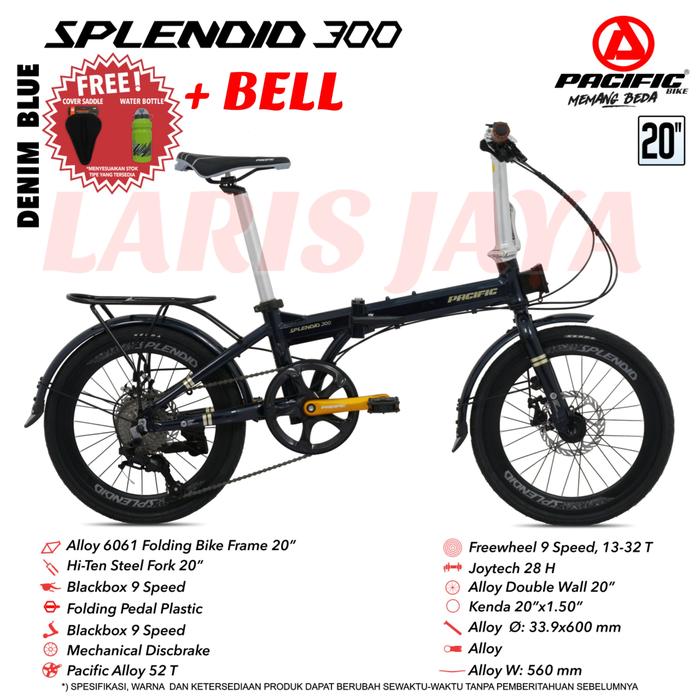 Gambar SEPEDA LIPAT 20 PACIFIC SPLENDID 300 1X9 SPEED MD LIPAT 20 INCH PACIFIC SPLENDID 300 TERBARU - DENIM BLUE dari LARIS JAYA SEPEDA undefined Tokopedia