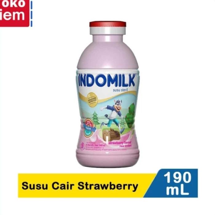 Gambar SUSU INDOMILK RASA STROBERRY Isi 190 ml Kemasan Botol dari GUDANG HERBAL ONLINE undefined Tokopedia