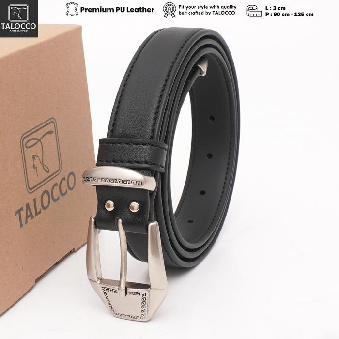 Gambar Talocco Ikat pinggang Kulit Pu Premium Pria dan Wanita Vintage L 3 cm - Hitam, 105 cm dari TALOCCO undefined Tokopedia