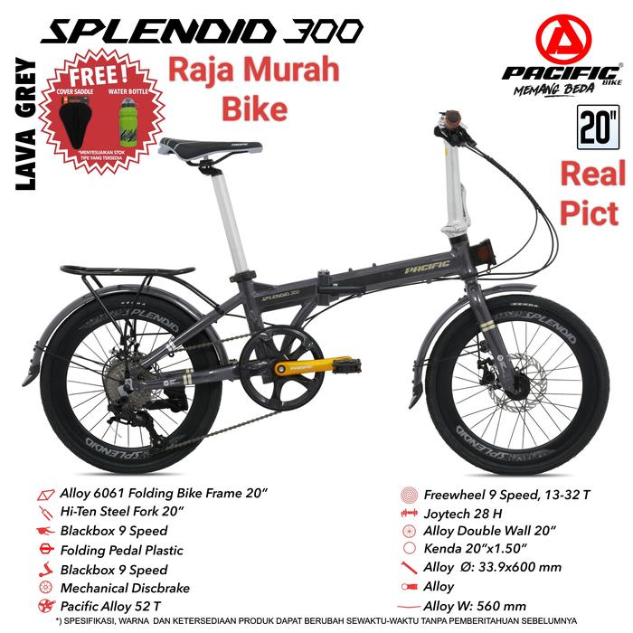 Gambar Sepeda Lipat Pacific Splendid 300 20 Inch Sepeda Lipat 20 Inch Pacific Splendid 300 Terbaru - Lava Grey dari Raja Murah Bike undefined Tokopedia