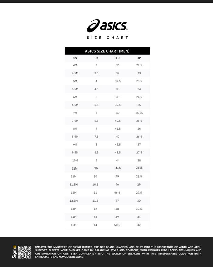Size Chart Asics Shoes Size Jual Asics Men Gel-Nimbus 26 TR