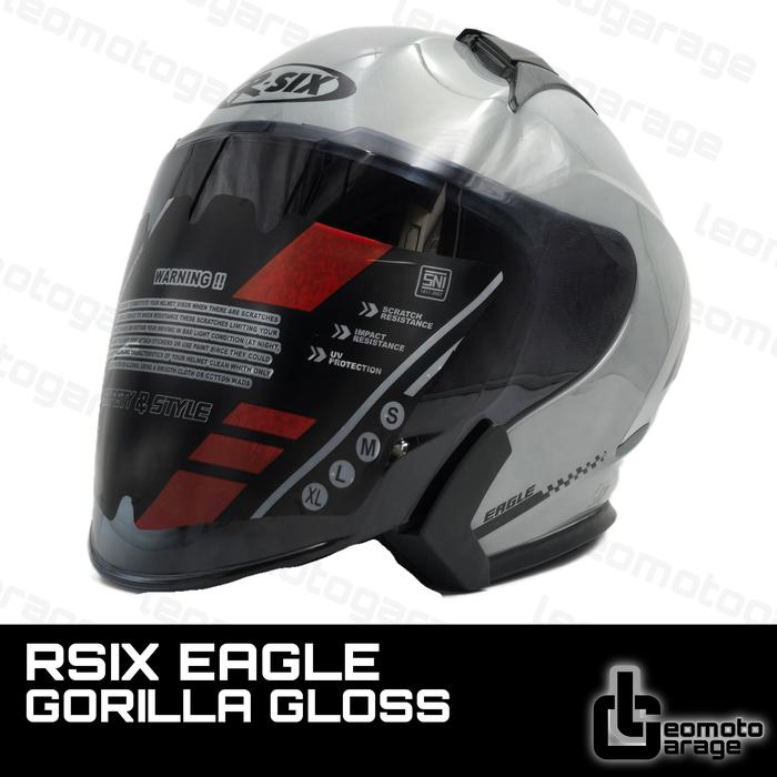 Gambar HELM RSIX EAGLE HELM HALF FACE GORILLA GLOSS dari Leomoto Garage undefined Tokopedia