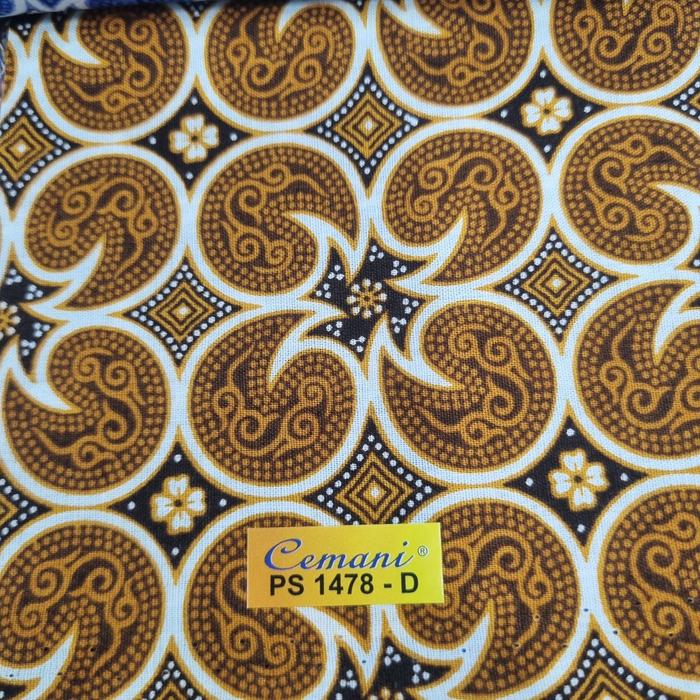 Gambar Kain Katun Cemani 5 (Harga per 0,5m) - PS 1478 D dari Hobby Jahit undefined 2 Tokopedia