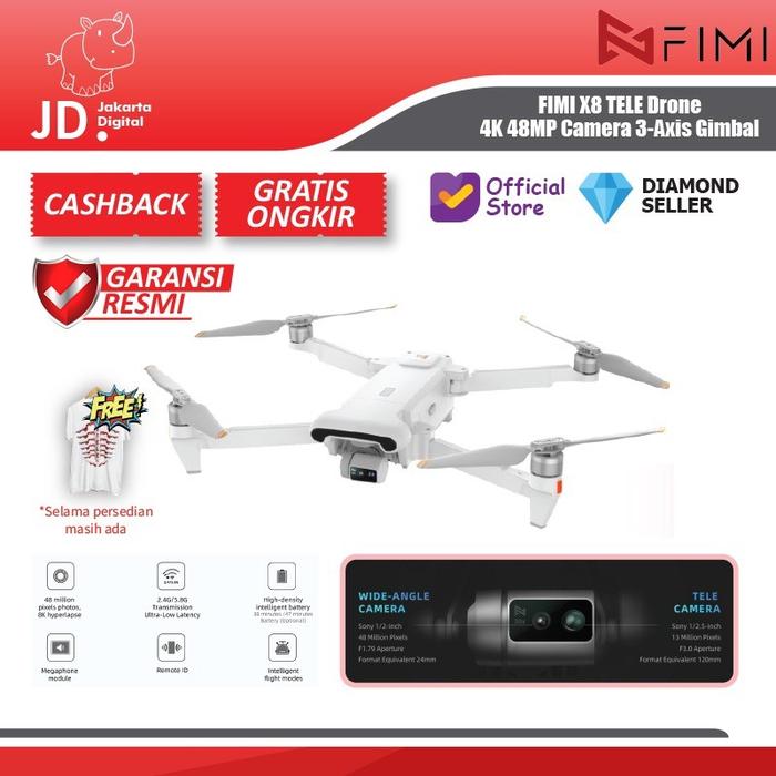 Gambar FIMI X8 TELE MAX Drone 4K 48MP 30x Zoom Camera 3-Axis Gimbal 20KM 47 Min Flight Time Drone Camera - FIMI X8 TELE dari Jakarta Digital 8 undefined Tokopedia