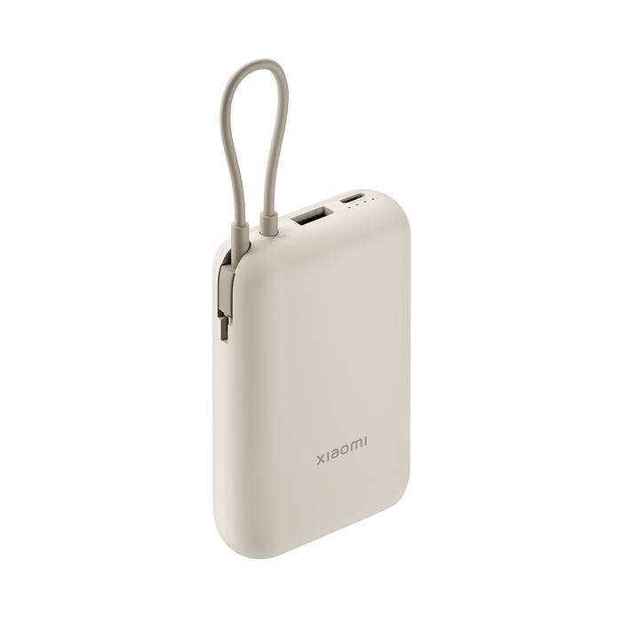 Xiaomi Power Bank 10000mAh | Kabel Daya Terintegrasi | Ringkas| Kompatibel Berbagai Perangkat | USB Type-C | Sembilan Lapis Perlindungan [Official Store] - Tan