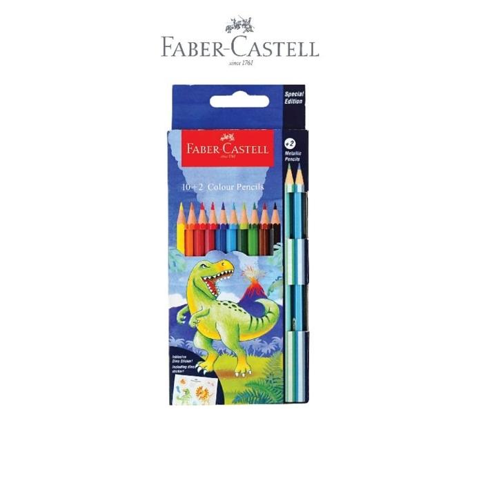 Gambar Pensil Warna Seri Dino Faber-Castell - 12 Warna dari Alat Tulis Senang undefined Tokopedia