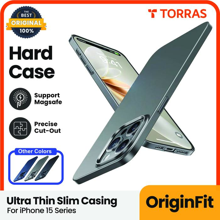Gambar Case iPhone 15 Pro Max Plus Torras Origin Fit Magsafe Slim Hard Casing - Gray, 15 Pro Max dari GAD Official undefined Tokopedia