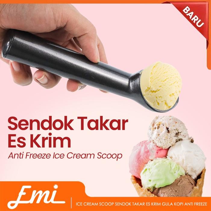 Gambar Sendok Takar Es Krim Gula Kopi Anti Freeze Ice Cream Scoop - Black dari Emilab undefined Tokopedia