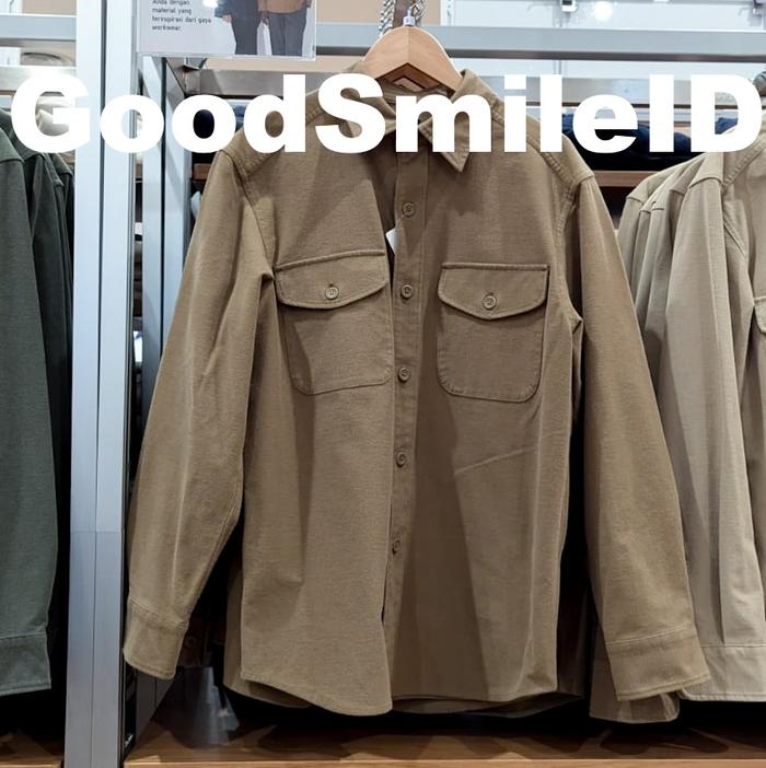 Gambar UNIQLO JAKET WASHED UTILITY JACKET OUTERWEAR OUTER PRIA JASTIP - BEIGE, L dari Good Smile ID undefined Tokopedia