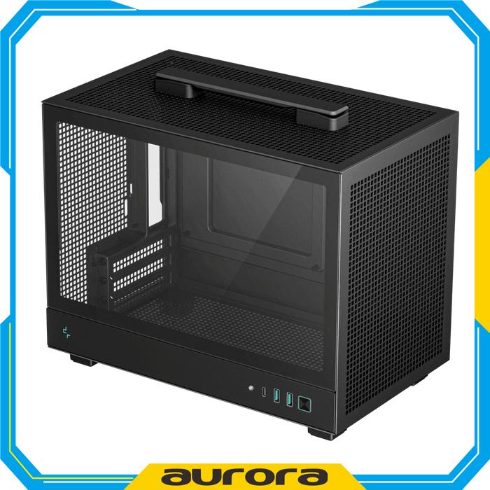 Gambar Deepcool CH160 Mini-ITX Ultra-Portable TG Black White Casing Komputer PC Hitam Putih CH-160 MiniITX SFF Chassis Tempered Glass Gaming Case - Hitam dari AuroraComp undefined Tokopedia