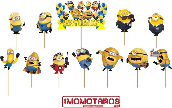 Gambar Cake topper Despicable Me isi 12 pcs - 01 dari Momotaros Topper cake - Gundam undefined Tokopedia