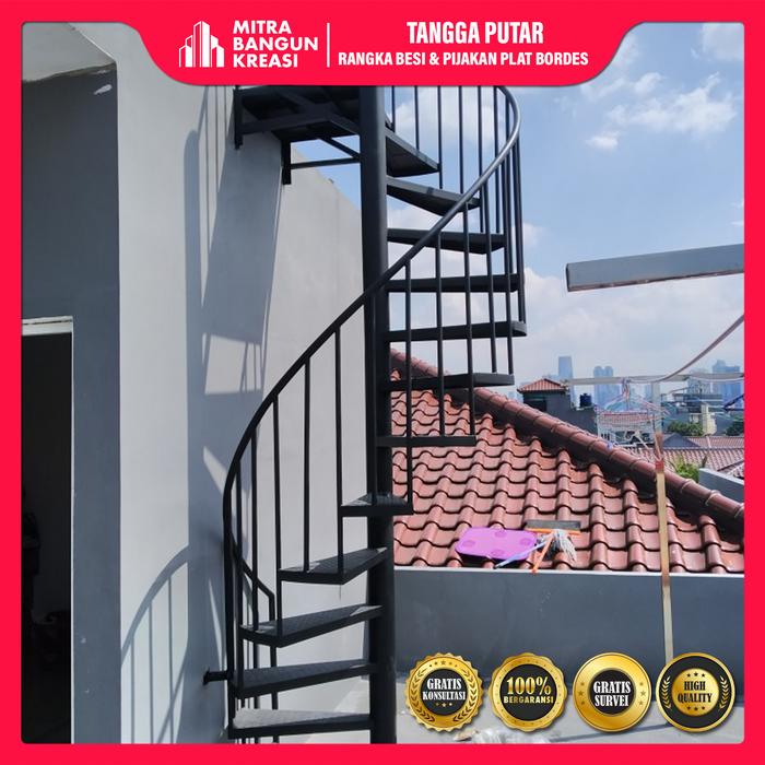 Gambar Tangga Besi Putar Spiral Minimalis Modern Jogja Sleman Bantul Kulon Progo Gunung Kidul Jawa Tengah [MT001] dari Mitra Bangun Kreasi undefined Tokopedia
