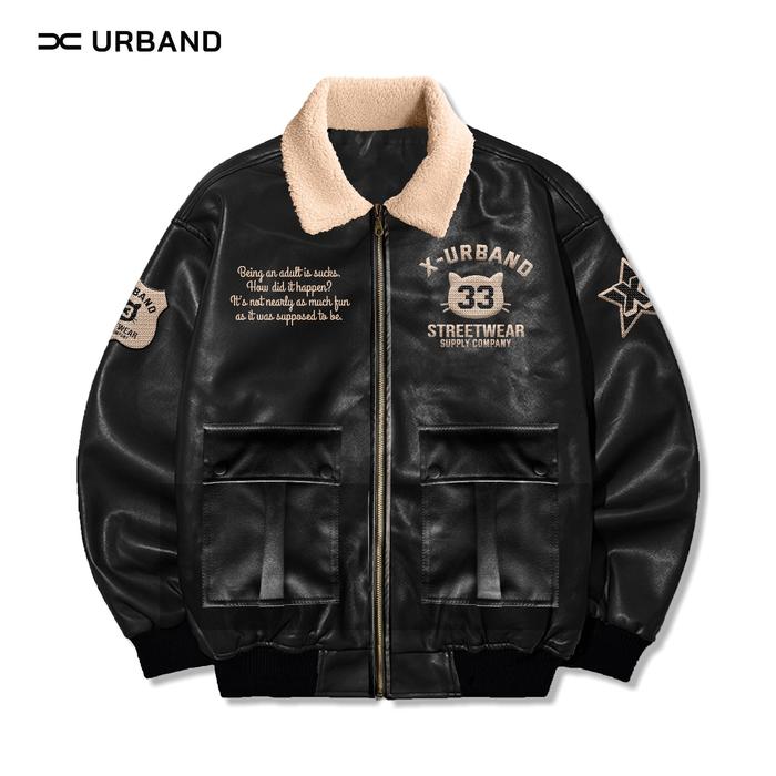 Gambar Jaket A526 Bomber Kulit Sintetis Dewasa - X-Urband Official - Hitam, M dari X URBAND ABSOLUTE undefined Tokopedia