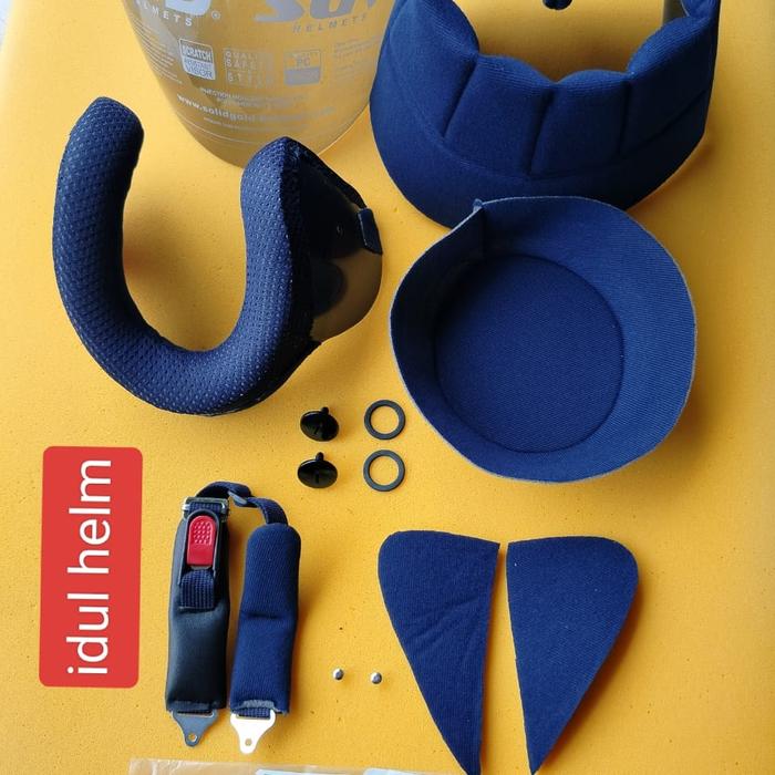 Gambar Paket komplit busa helm LTD - hitam les biru dari IDUL HELM undefined Tokopedia