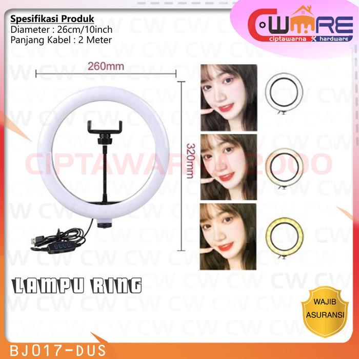 Gambar Paket Tripod 200 cm + 2 Holder HP Lampu Ring Light 26 cm Selfie Vlog - LAMPU+HOLDER dari Ciptawarna2000 Home Living undefined Tokopedia