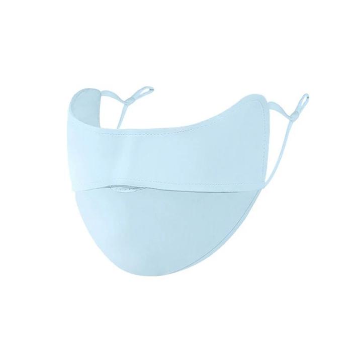 Gambar Masker Anti UV Masker Wajah Anti UV UPF50+ Masker UV Protection - Biru Muda dari Abeeing undefined Tokopedia