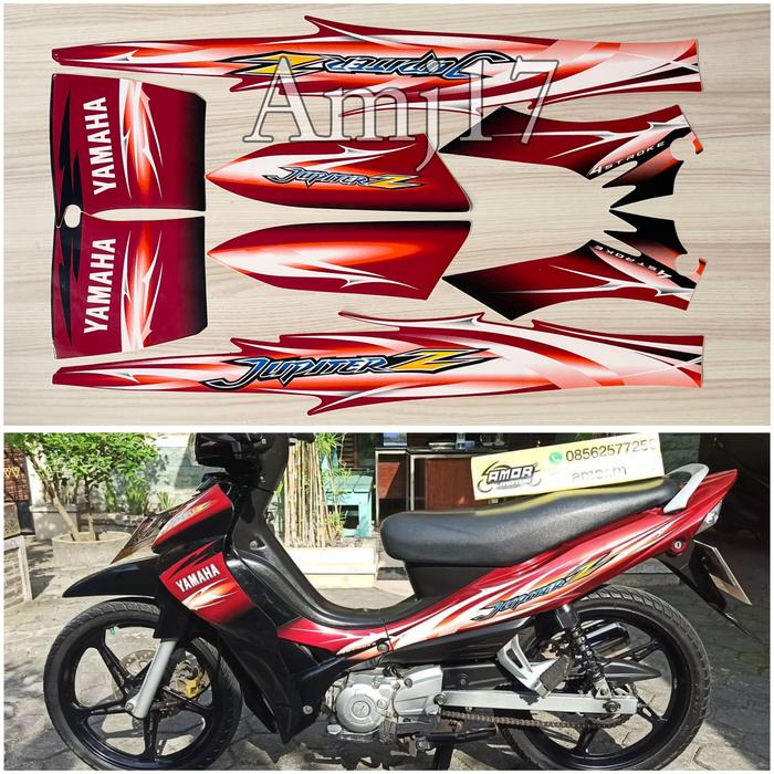 Gambar Stiker striping Jupiter Z burhan 2007 hitam merah dari Ajm17 undefined Tokopedia