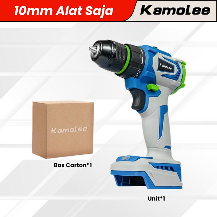 Gambar Bor Baterai Cordless 18V-21V BL Motor – 450N.m 5000RPM | 3 in 1 fungsi (sekrup starter/bor datar/benturan) - Kamolee - 10mm Only dari Greattools Shop undefined Tokopedia