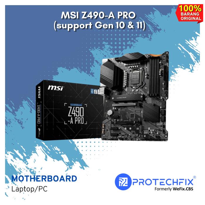Msi Z490-a Pro Motherboard Atx Z490a Lga1200 Intel Gen 11 10