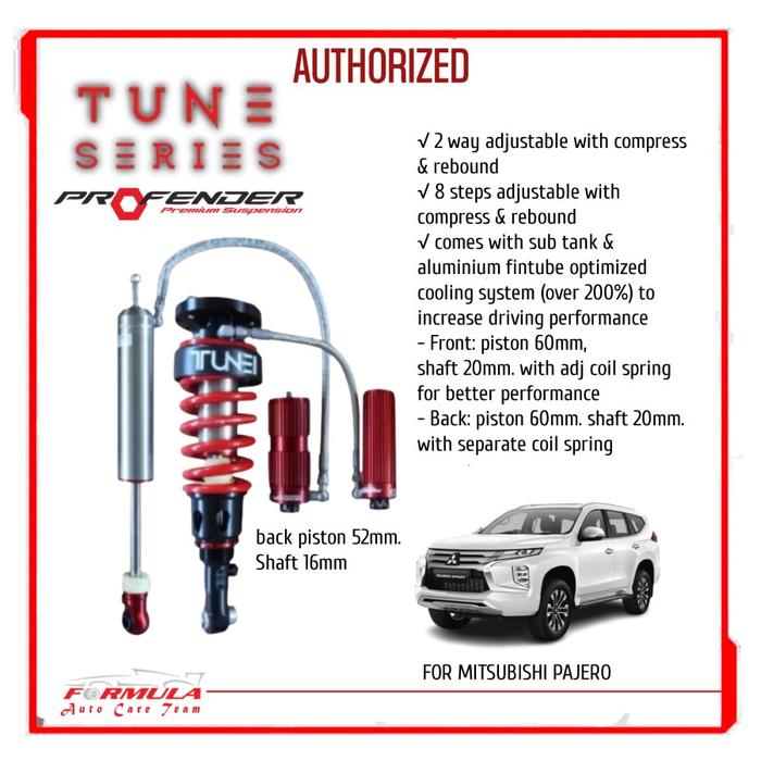 Gambar TUNE SERIES Suspensi Profender Monotube 8Step Mitsubishi Pajero - REAR LIFT 2" - Rear STD dari HARUMI OTOPARTS undefined Tokopedia