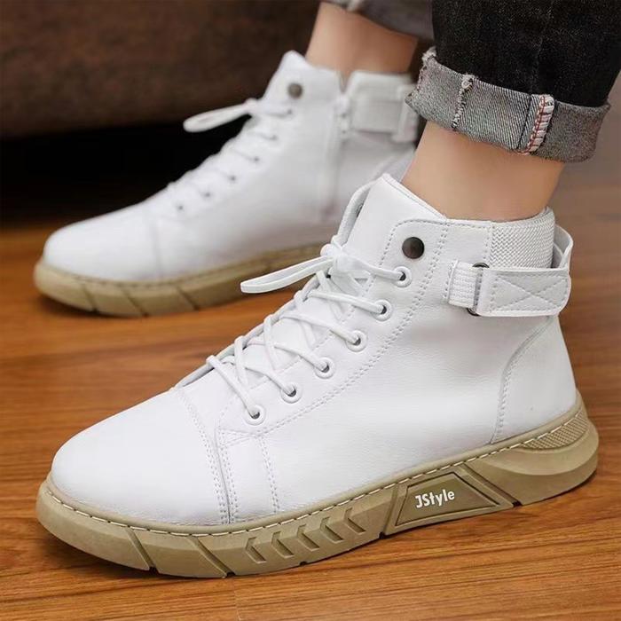Gambar JS Sepatu Pria Import Korean Style Sepatu Boots Cowok Fashion JP-029 - Putih, 43 dari Jax Style undefined Tokopedia