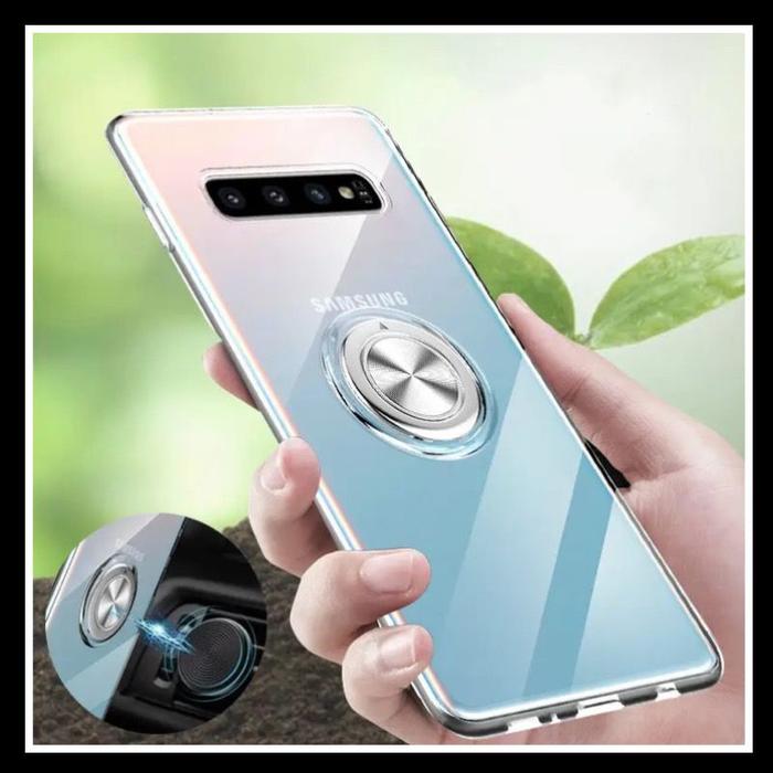Gambar Samsung Galaxy S10 / S10+ PLUS Case Ultra Thin Magnetic Ring SoftCase - CLEAR+RING, SAMSUNG S10. dari Markas acc 88 undefined Tokopedia