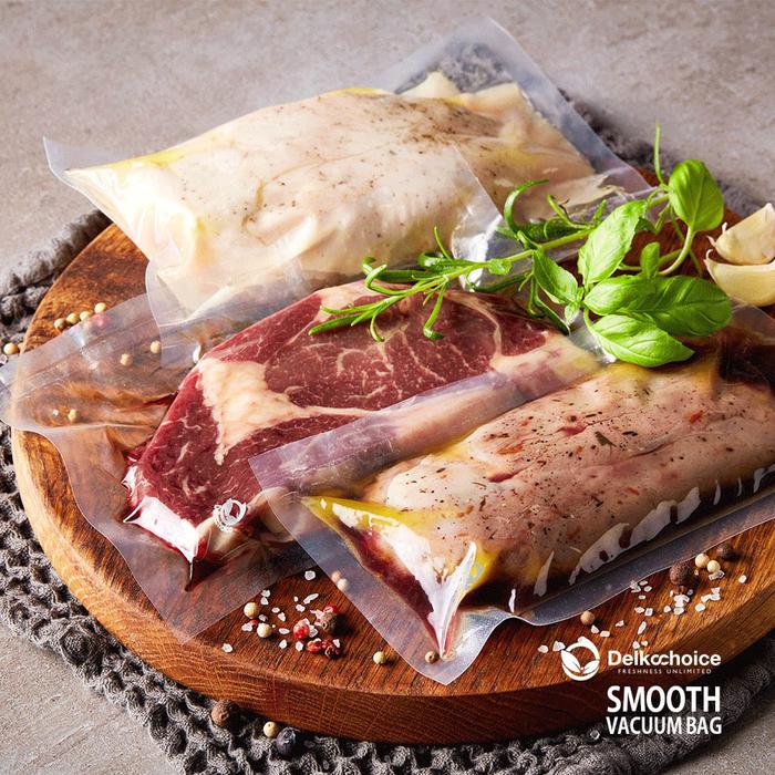 Gambar Plastik Vacuum Bag 16x24cm POLOS Plastic Kemasan Vakum Makanan SMOOTH DELKOCHOICE - POLOS, 16x24cm dari dkm packing undefined Tokopedia