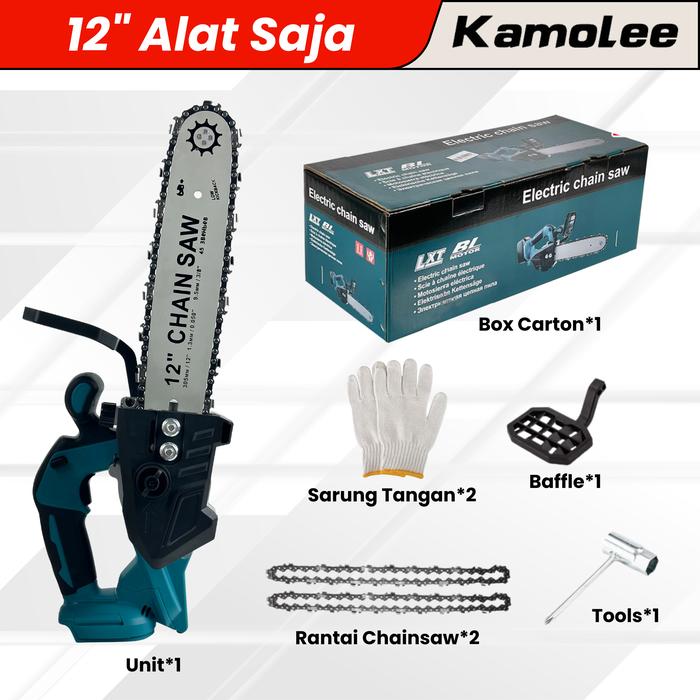 Gambar Cordless Chainsaw / Kamolee Gergaji Listrik Portable 12 Inch Brushless - Unit Only dari Greattools Shop undefined Tokopedia