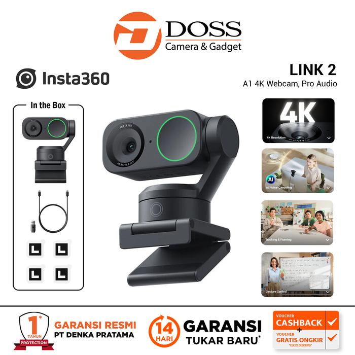 Gambar Insta360 Link 2 / Link 2C 4K AI Webcam Insta 360 Link2 4K AI Web Cam - Link 2 dari DOSS Camera & Gadget undefined Tokopedia