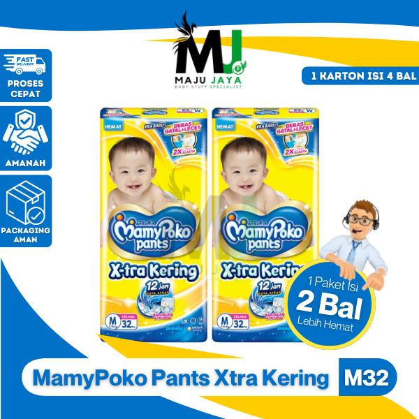 Gambar Mamypoko Pants Ekstra Kering 2 Bal - M32 2 Bal dari MJ Popok undefined Tokopedia