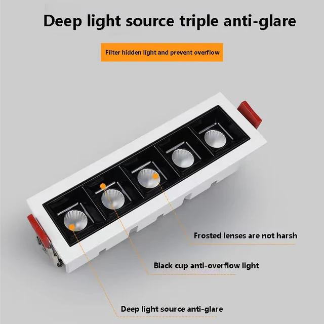 Gambar lampu downlight bar 10 watt / downlight linear / spot light 5 mata 5x2watt 3000k warm white 4000k natural body hitam dan putih - body putih, 4000k dari CAHAYA KARUNIA ELECTRIC undefined Tokopedia