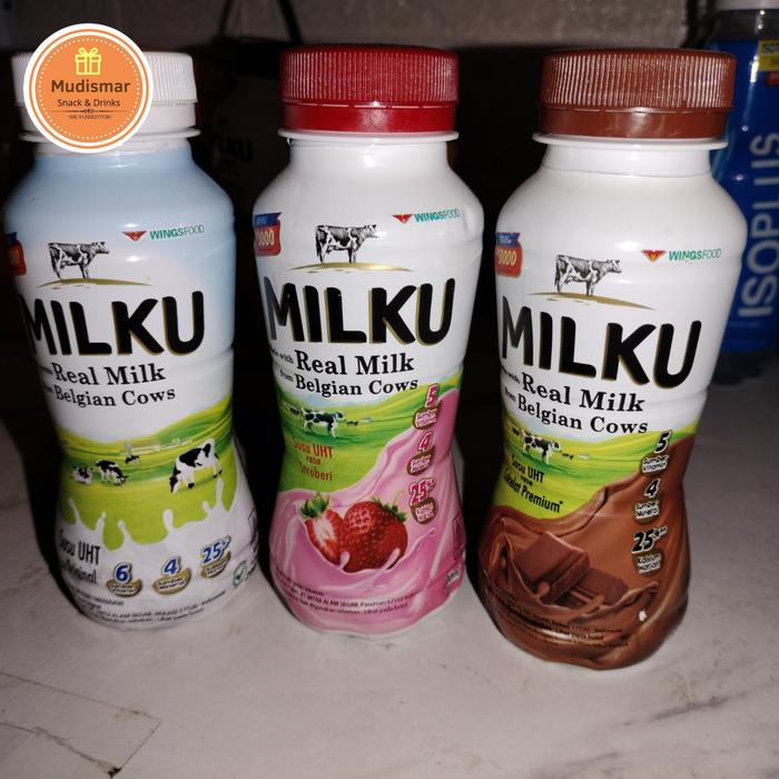 Gambar milku susu botol 200ml strawberry coklat original dari Outlet Oleh-Oleh Mudismar undefined Tokopedia