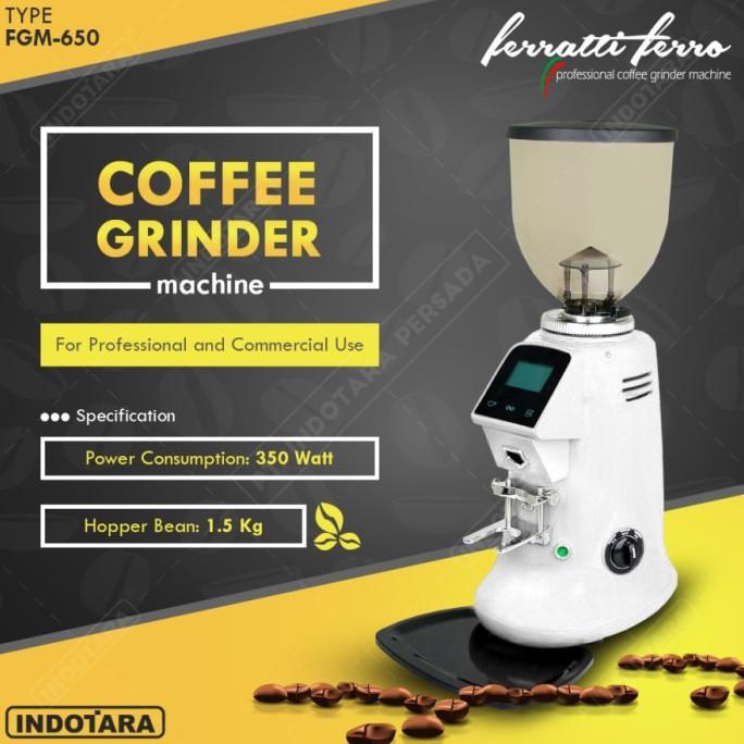 Gambar Coffee Grinder Machine / Alat Penggiling Kopi Ferratti Ferro FGM-650 - Putih dari Ataliya shop undefined Tokopedia