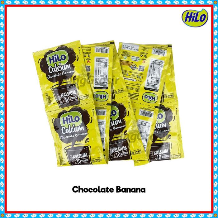 Gambar HiLo Minuman Serbuk Tinggi Kalsium Kemasan Renceng 10 Sachet - Choco Banana dari King Grosir Murah undefined Tokopedia
