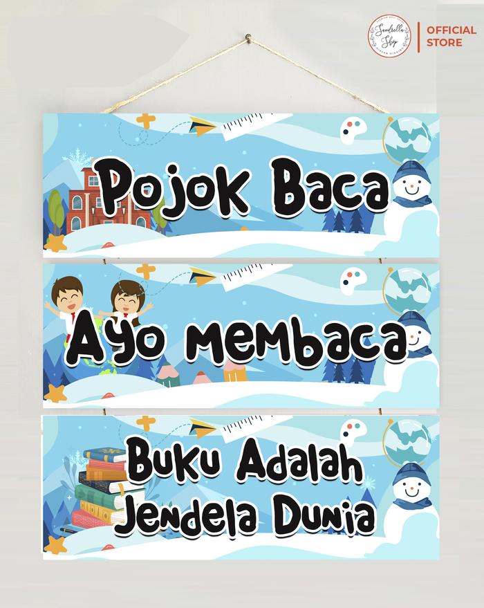 Gambar Hiasan Dinding 3 Susun Pojok Baca Sekolah Perpustakaan Dekorasi - 3SUSUN-WINTER dari Sandrella Shop undefined Tokopedia