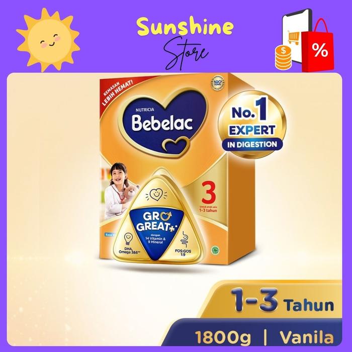 Gambar BEBELAC 3 & 4 Rasa Madu / Vanilla Susu Pertumbuhan Bubuk 3000gr - 3 VANILA dari Sun Shine Store-ID undefined Tokopedia