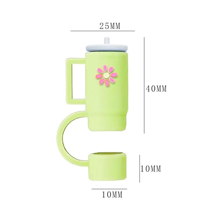 Gambar SP Tutup Sedotan 10MM Stanley 3D Silikon Lucu Anti Debu sudah termasuk motif tumbler - LIGHTGREEN dari SP NSTORE undefined Tokopedia