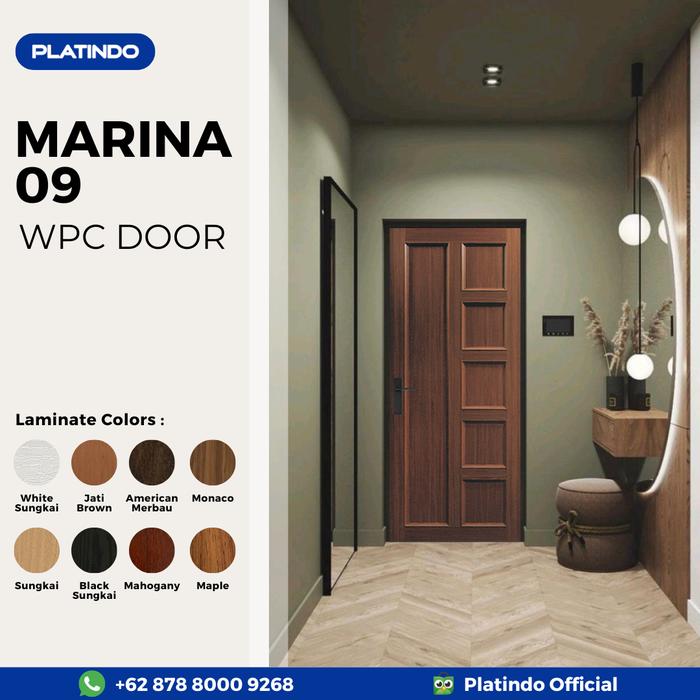 Gambar Pintu Platindo WPC Marina- 09 (80 X 210 cm / Custom) - L, PVC dari Platindo undefined Tokopedia