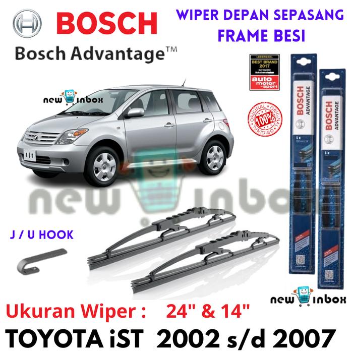 Gambar Wiper Depan Mobil TOYOTA iST Sepasang BOSCH ADVANTAGE 24" & 14" ORIGINAL - Depan 24" & 14" dari NEW IN BOX undefined Tokopedia