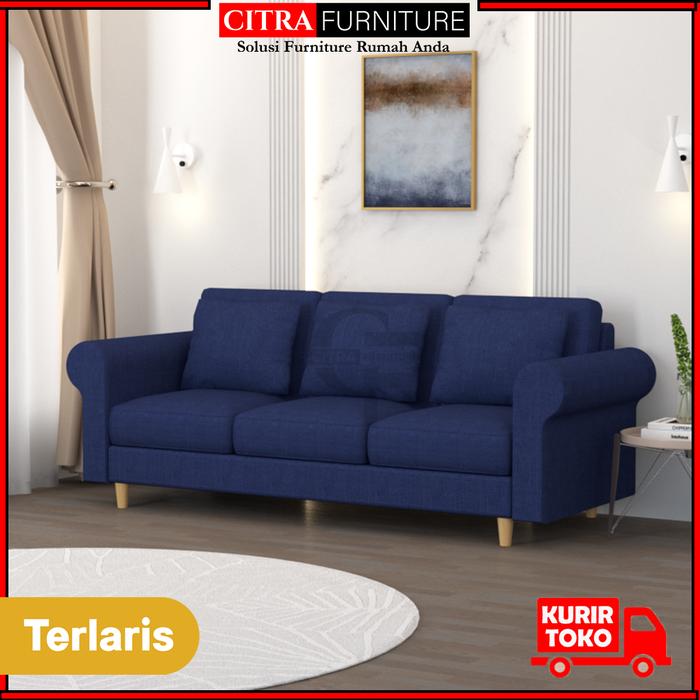 Gambar Sofa Retro Minimalis 3 Seater PANAMA Series | Sofa Scandinavian 3 Dudukan - MYSTIC dari Citra furniture undefined Tokopedia