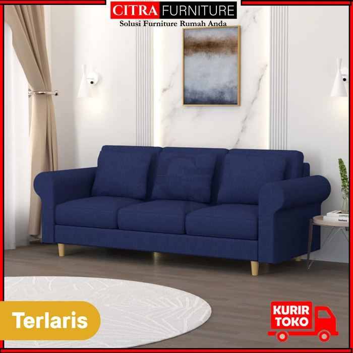 Gambar Sofa Retro Minimalis 3 Seater PANAMA Series | Sofa Scandinavian 3 Dudukan - MYSTIC dari Citra furniture undefined Tokopedia
