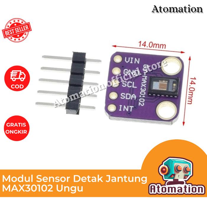 Gambar Modul Sensor Detak Jantung MAX30102 MAX-30102 Heart Rate Oximeter Atomation - Ungu dari atomation undefined Tokopedia