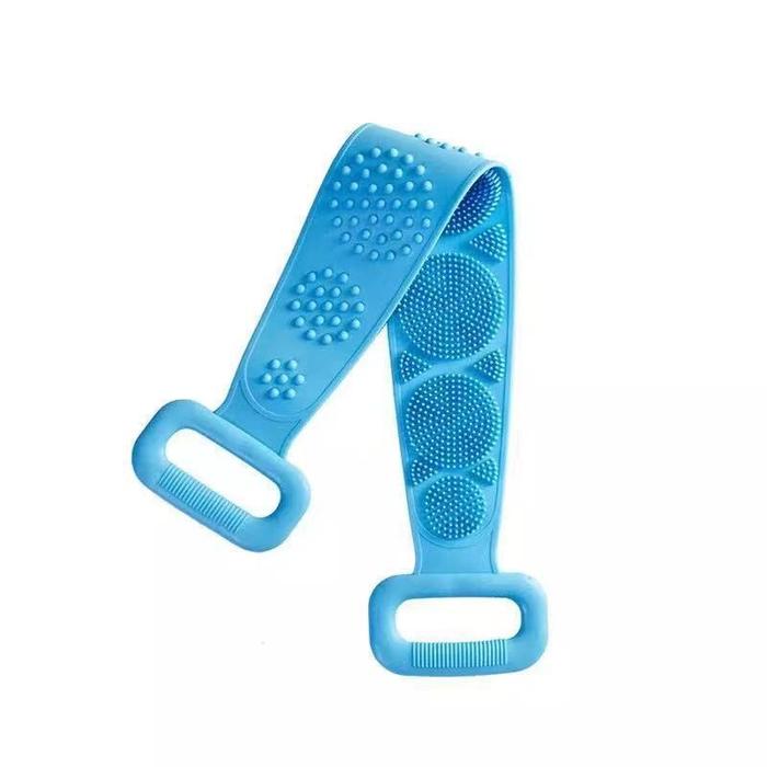 Gambar Sikat Punggung Badan Silicone Sikat Mandi Silicone Scrubber Sponge Mandi - Biru Muda dari Prima Buy undefined Tokopedia
