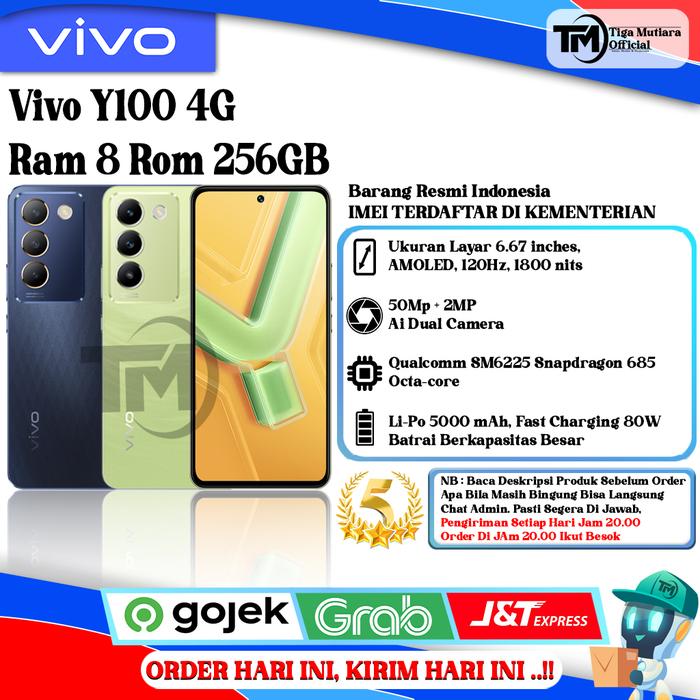 Gambar Vivo Y100 4G Ram 8/128GB | Ram 8/256GB - 8/256GB dari Tiga Mutiara Store undefined Tokopedia